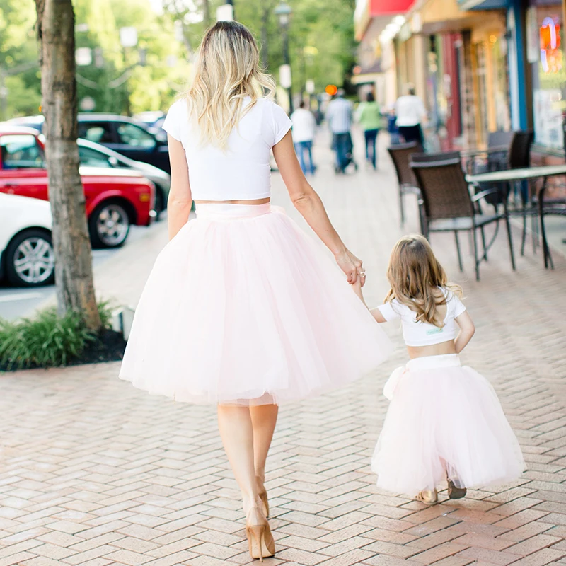 

7 Layers Baby Girls tulle Tutu Skirts Children Ballet Fluffy Pettiskirt Baby Girl Wedding Bridesmaid Princess Party Dance Skirt