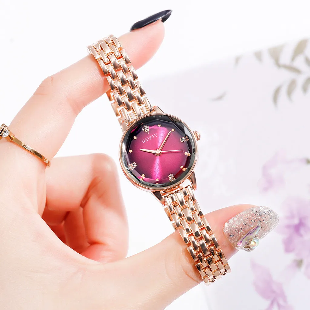 

GAIETY Women's Watches Rose Gold Stainless Steel Quartz Wristwatch New Arrival Ladies Clock Reloj Mujer Relogio Feminino *533