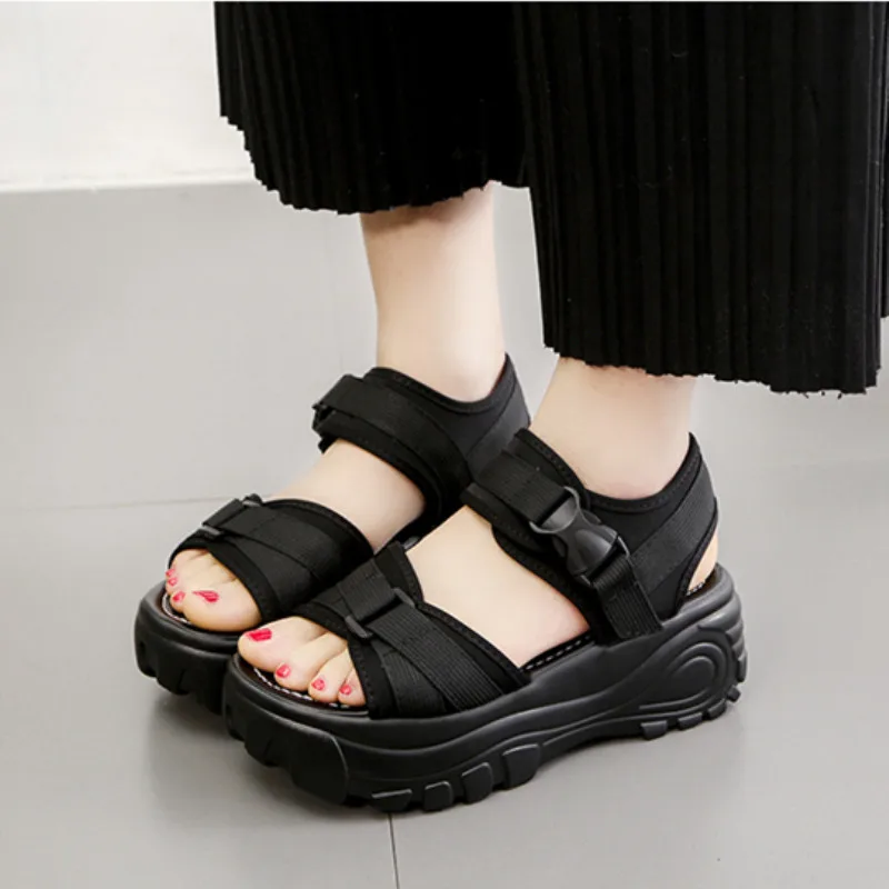 Women Sandals 2019 New Women's Muffin Platform Sandals Female Summer Shoes Student Fashion Beach Shoes Casual Sandals