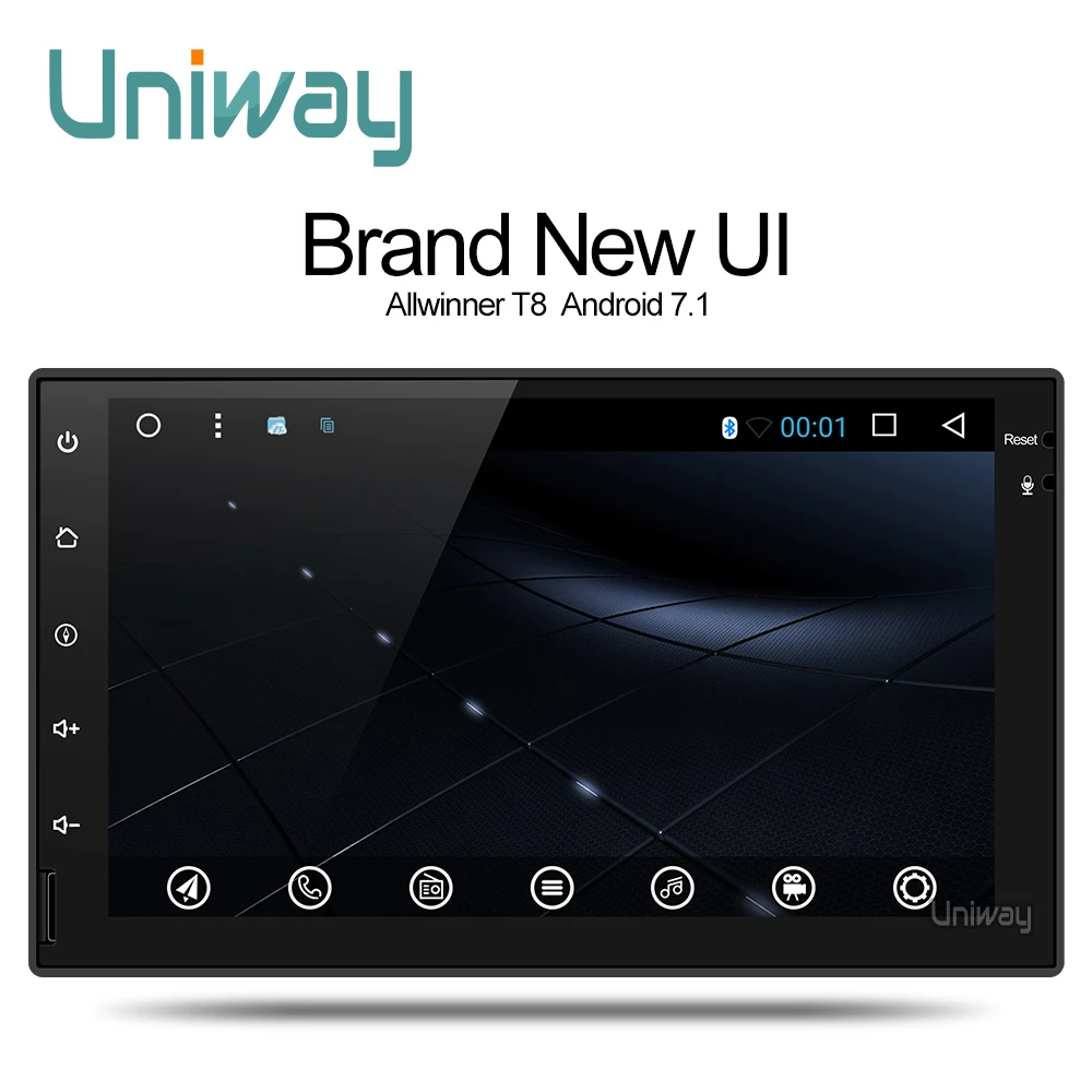 uniway AWD7071  android 7.1  car dvd for nissan qashqai x-trail almera pathfinder teana note juke multimedia gps player 