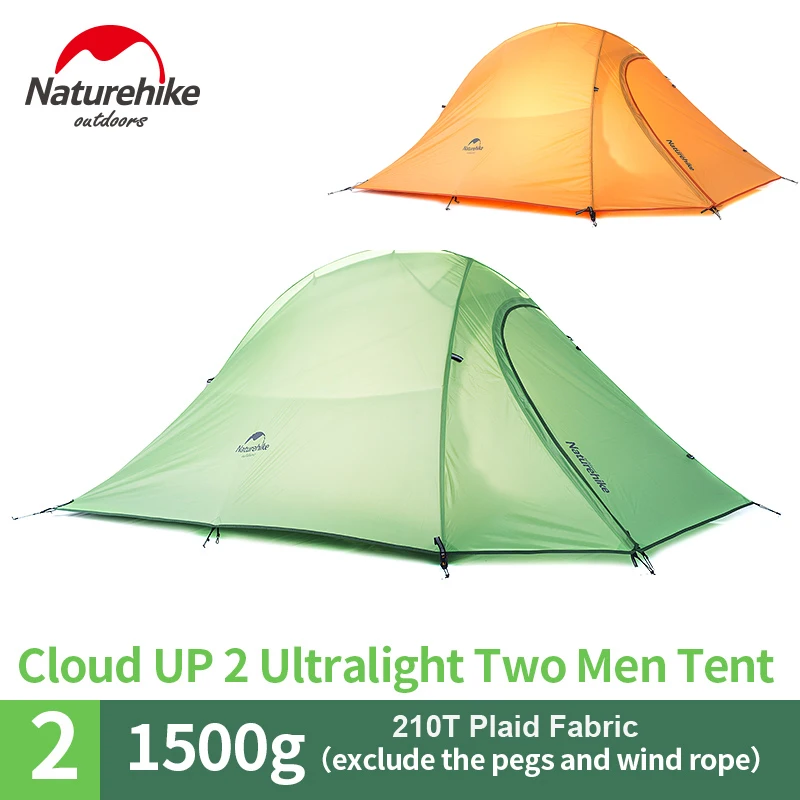 Палатка Naturehike CloudUp для 2 человек двухслойная палатка кемпинга сверхлегкая