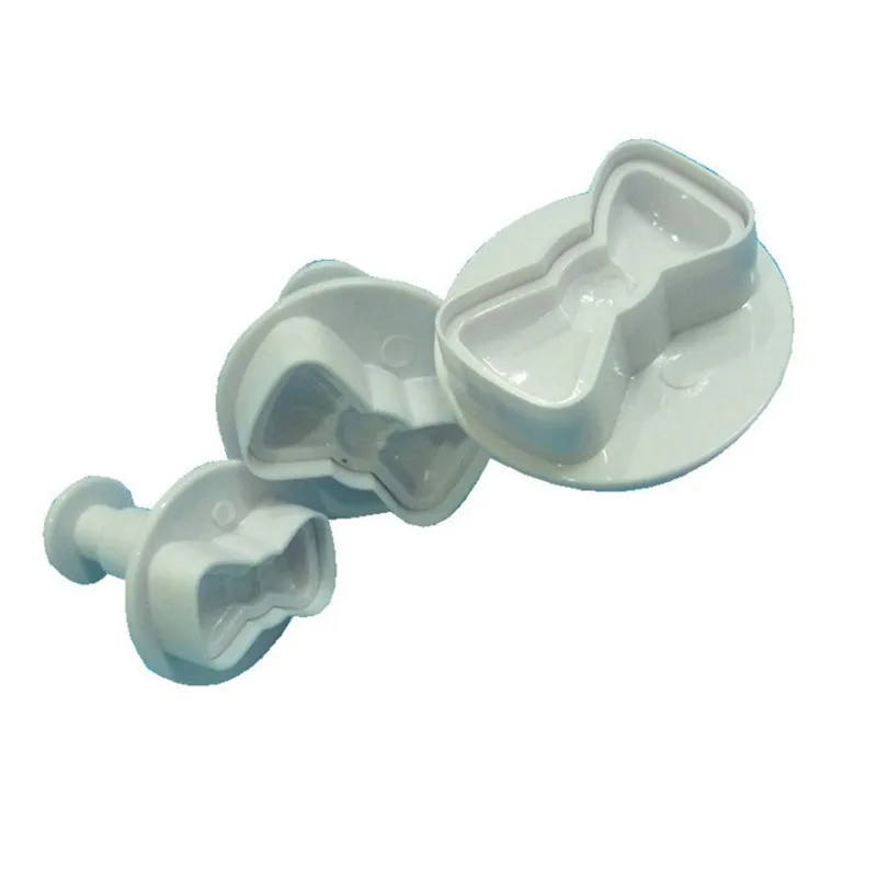 

3pcs Biscuit DIY Mold cute bow Cookie Cutter Tools Cake Plunger Sugar Craft Confectionery Bakeware pastry Cake Tools