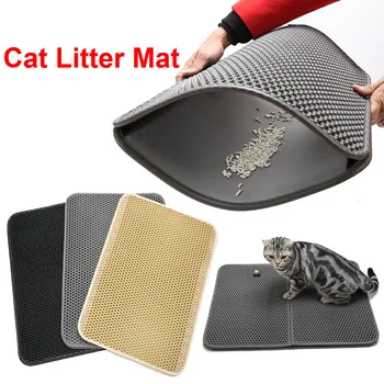 

Cat Litter Mat Double-Layer Honeycomb Feeding Placemat Waterproof Pad Cushion For Small Large Cats Dropship F531