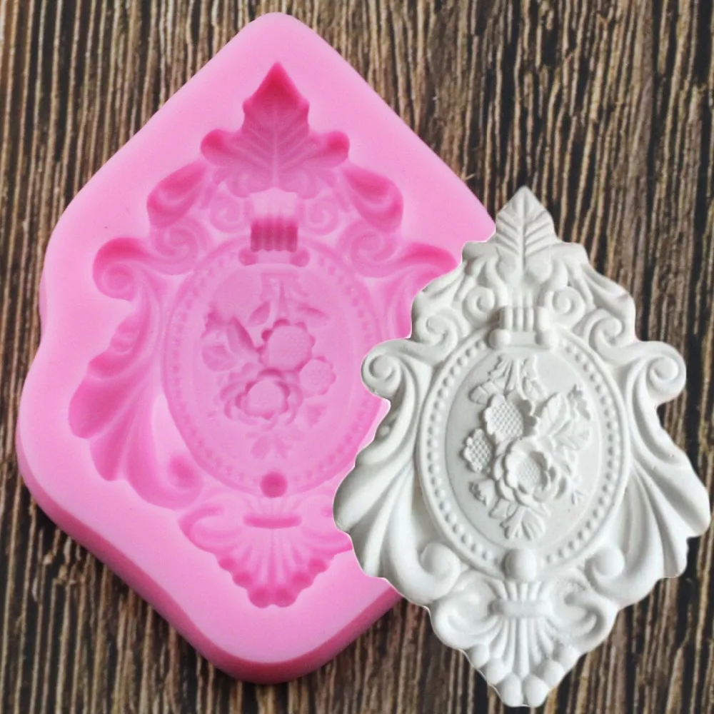 

Retro Frame Shape Silicone Molds Fondant Cutter Decoration Cake Chocolate Mold Kitchen Baking Form 3D Dessert