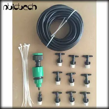 

by dhl or ems 60 pieces Free shipping 10m Garden Plants Irrigation Patio Misting Cooling System 12 Micro Dripper Kit