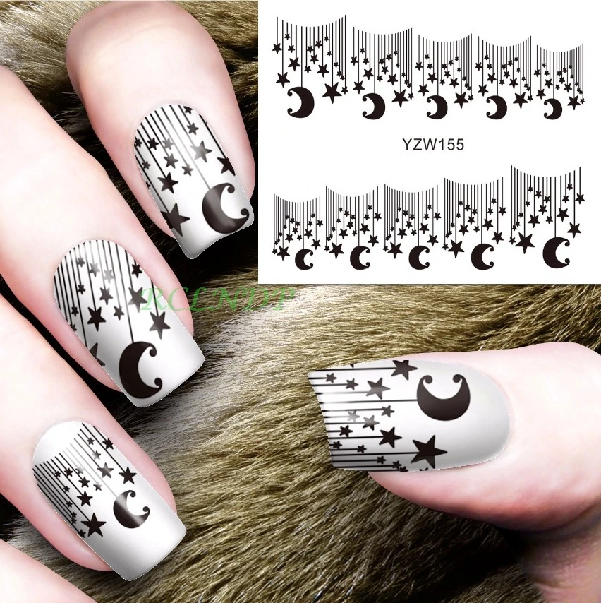Water sticker for nails art all decorations sliders starry adhesive