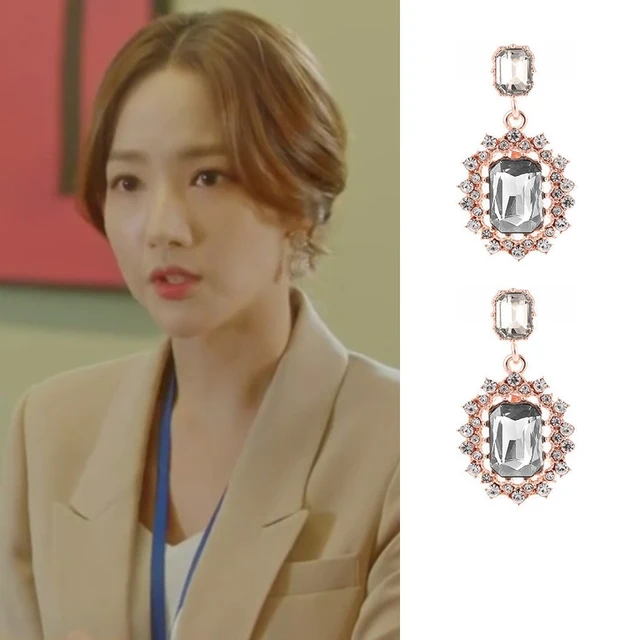 MENGJIQIAO 2019 New Korean TV Star Elegant Crystal Long Trassel Drop Earrings For Women Circle Water Drop Oorbellen Party Jewery TDSSH-1 white