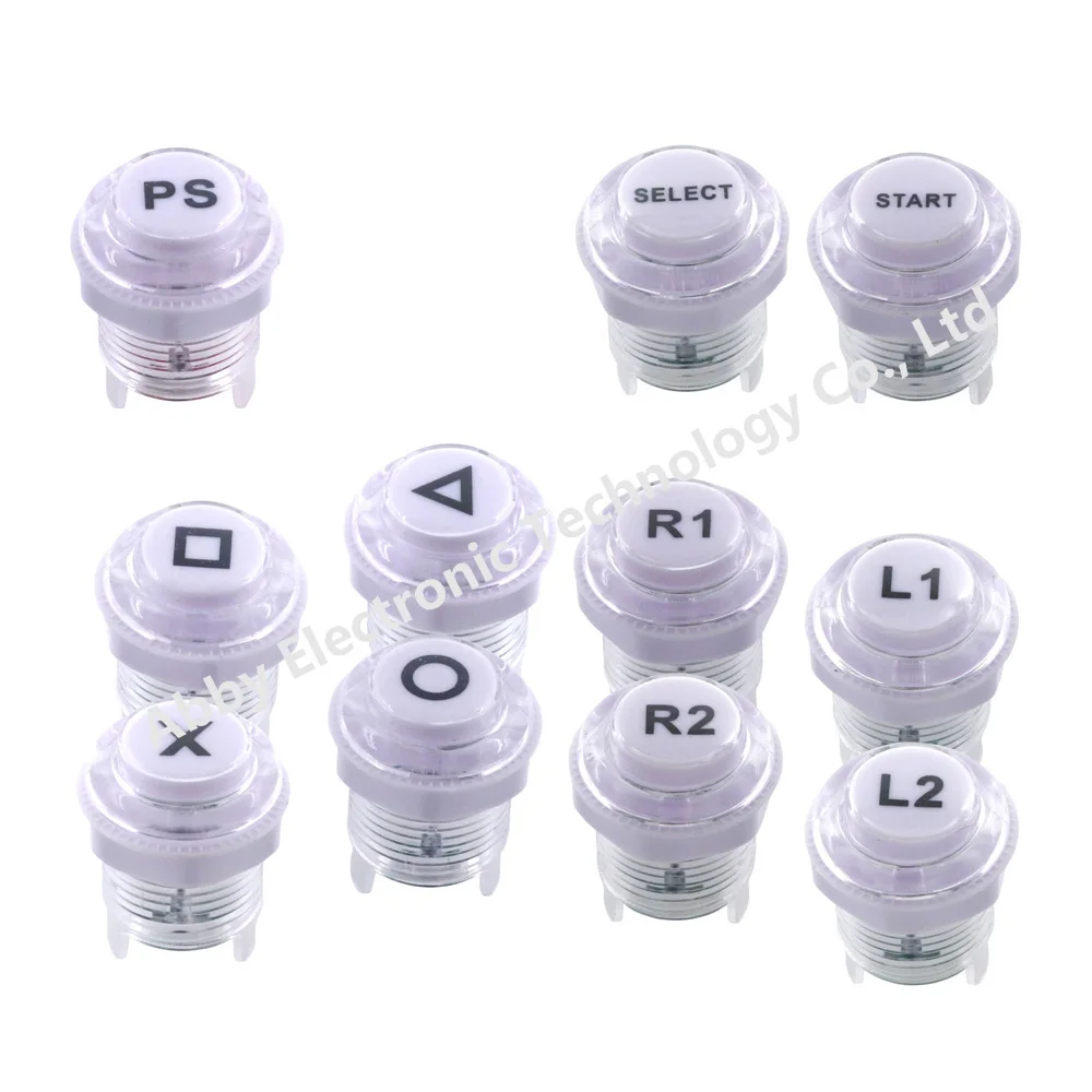 Details about   6X 30mm Arcade LED Lights Push Button Built-in Switch 5V Illuminated Buttons 