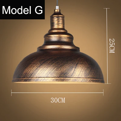 industrial Loft lamp Vintage pendant lights E27 Nordic Restaurant Kitchen light Night Light lamp Loft bar Living room lamp - Цвет корпуса: Model G