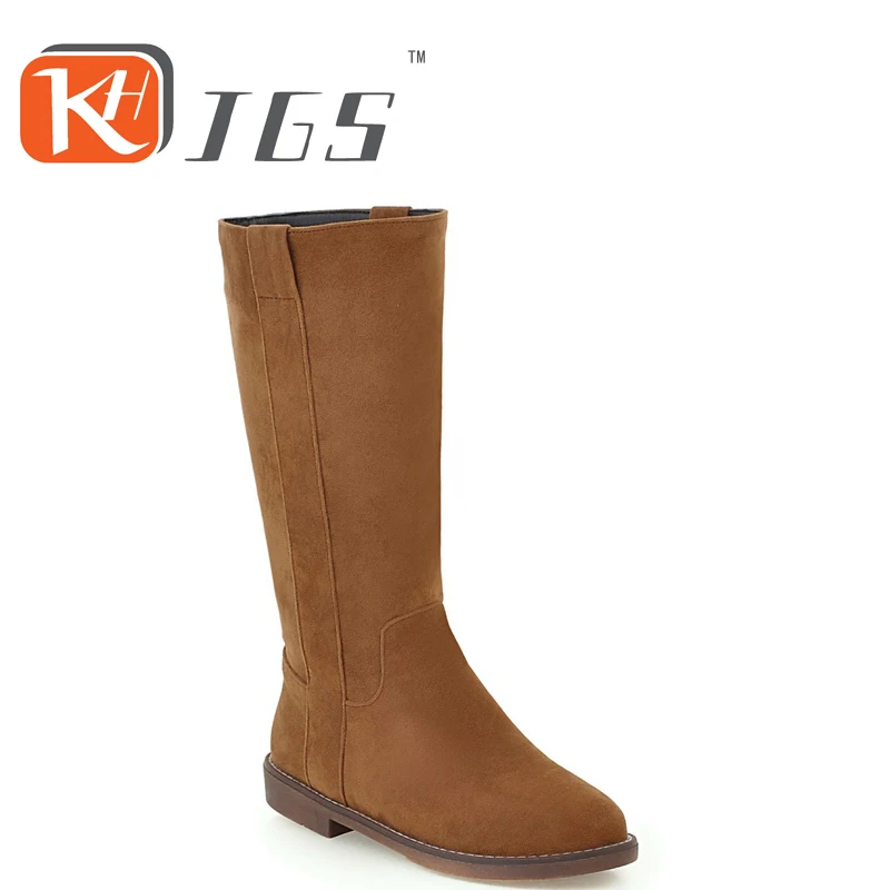 

KHJGS Black,Red Round toe Square high heels women fashion Martin boots Autumn Western metal belt buckle ladies shoes