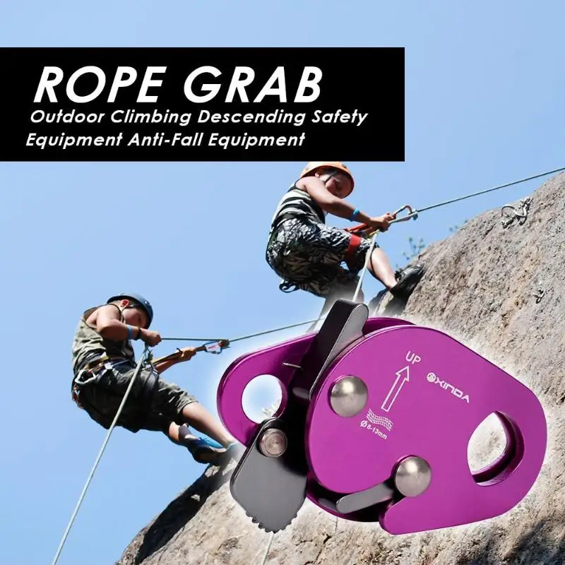 

Rock Climbing Abseiling Safety Ascender Descender Outdoor Anti-falling Self-locking Belay Device Outdoor Accessories Tools