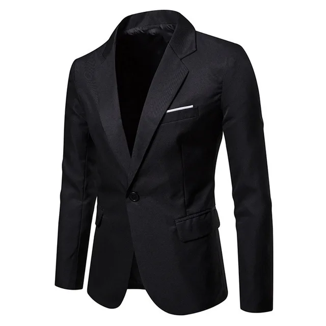 Luxury Men Wedding Blazer Men's Cotton Casual Slim Fit Suit Jacket Men ...