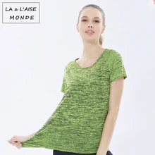 Женская рубашка для йоги для фитнеса, бега, занятий спортом, футболка с коротким рукавом, топы для спортзала, бега, быстросохнущие спортивные топы, одежда для упражнений