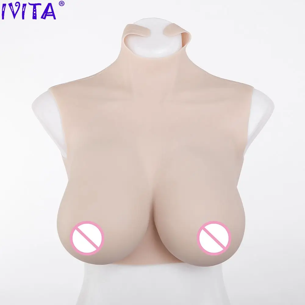 

IVITA Silicone Artificial Breast Form Fashion Fake Boobs False Breast For Crossdresser Transgender Enhancer Drag-Queen Ladyboy