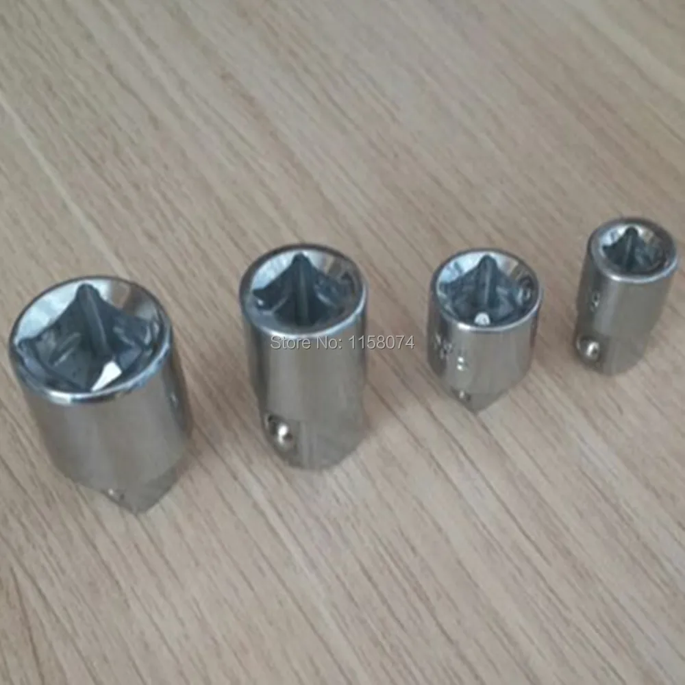 4pcs 1/4" To 3/8" To 1/2" Socket Adaptor Reducer Converter Set Kit