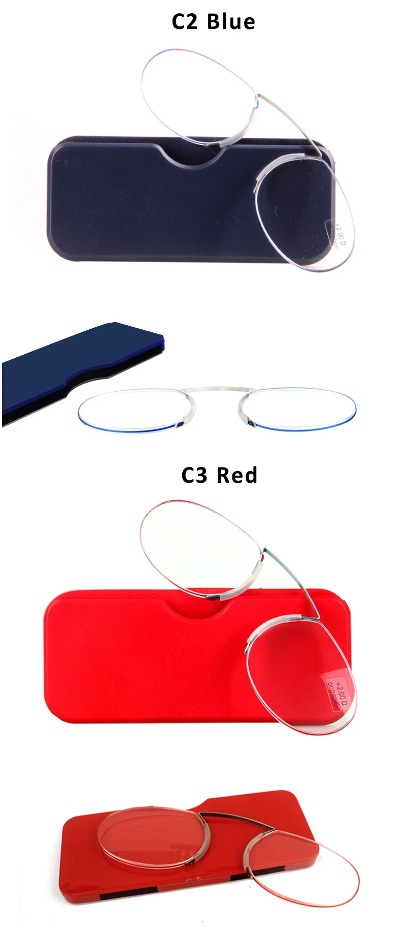 Складной зажим для носа очки для чтения SOS кошелек считыватель мини пенсне дальнозоркости очки с Чехол диоптрий 1,0 1,5 2,0 2,5 3,0 3,5