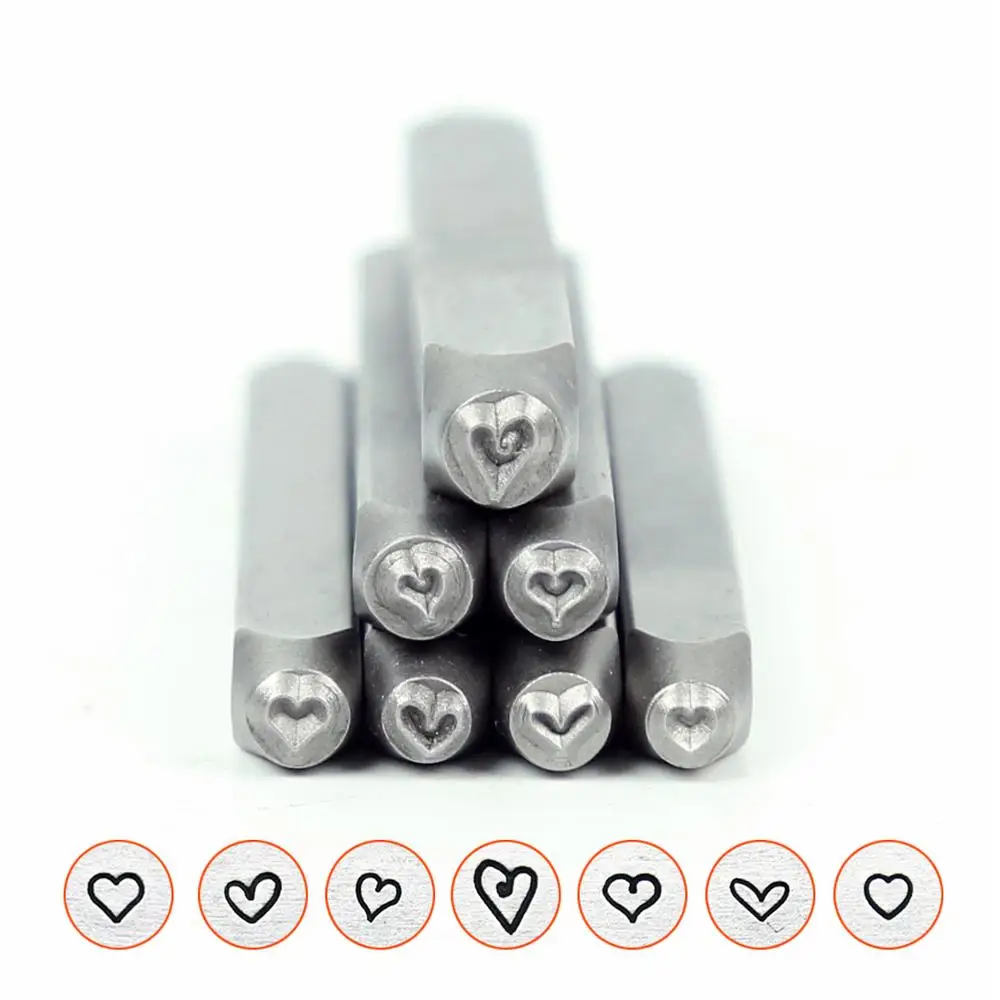 

1.5/2/3mm Whimsy/fat Heart steel stamp letters Steel word punch stamp,Metal Jewelry Design Stamps