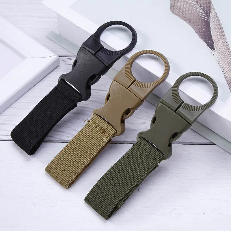 

Tactical Backpack Military Clip Hook Water Bottle Holder Bushcraft Outdoor EDC Webbing Tool Bike accessory Climb Carabiner