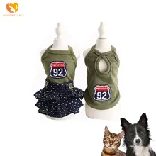 DOGGYZSTYLE, летняя одежда для домашних животных, значок с собакой, индивидуальная одежда для влюбленных, ArmyGreen, жилет, платье для собак, крутые футболки для маленьких щенков, чихуахуа