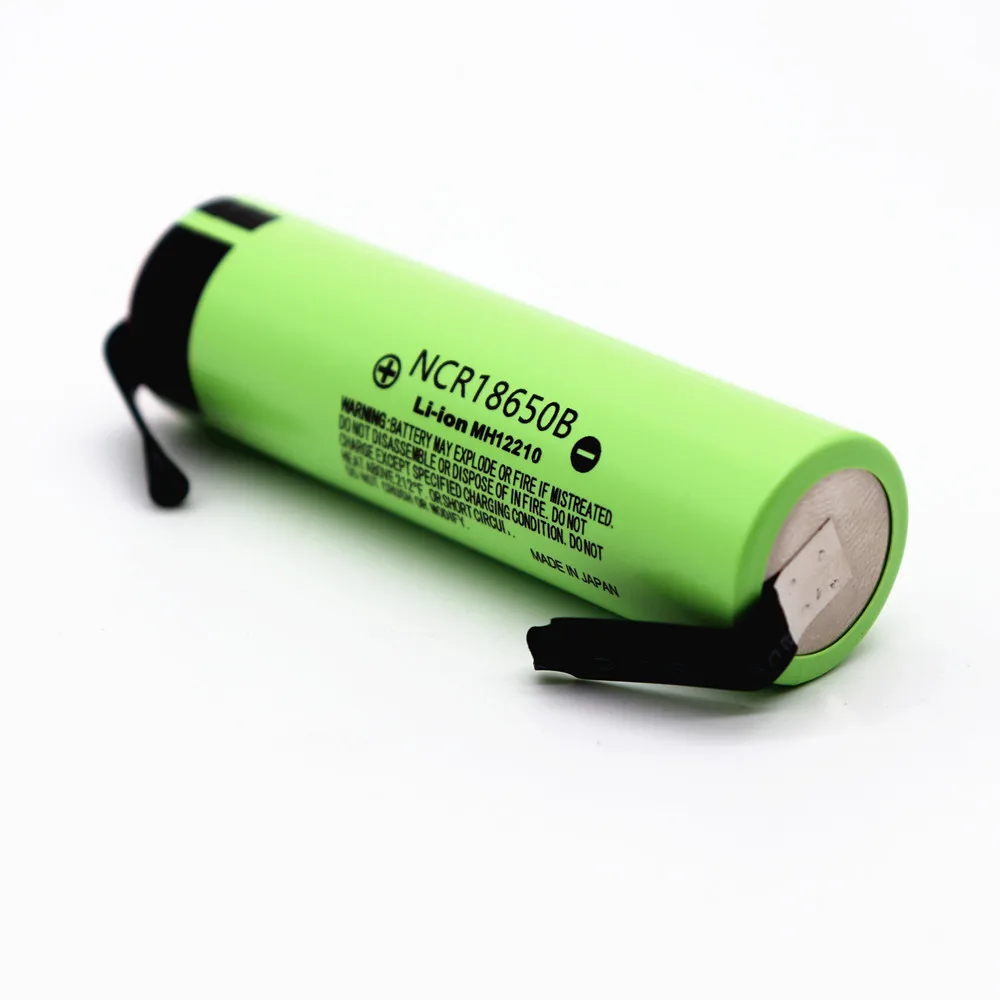 new original NCR18650B 3.7V 3400mAh 18650 rechargeable lithium battery for battery+ DIY nickel piece