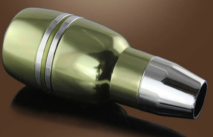 Pomo de engranaje de aluminio automático plateado/rojo estilo de coche universal cambiador de transmisión pomello cambio teschio Pomo de engranaje de aluminio automático plateado/rojo estilo de coche universal cambiador de transmisión pomello cambio teschio