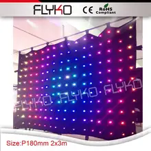 FLYKO недавно фонарик quad цвет 2x3 м светодиодный видео занавес P18