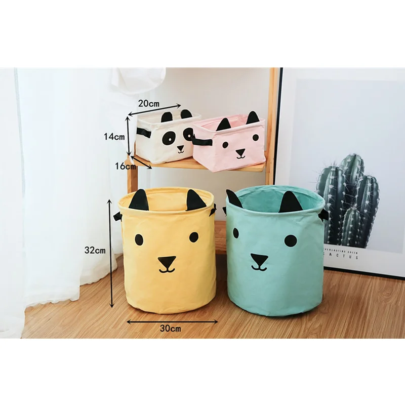 20*16*14 سنتيمتر كارتون الدب النسيج الملابس القذرة سلة التجميل المنظم التخزين تخزين مربع جديد من اللعب الملابس تخزين سلة