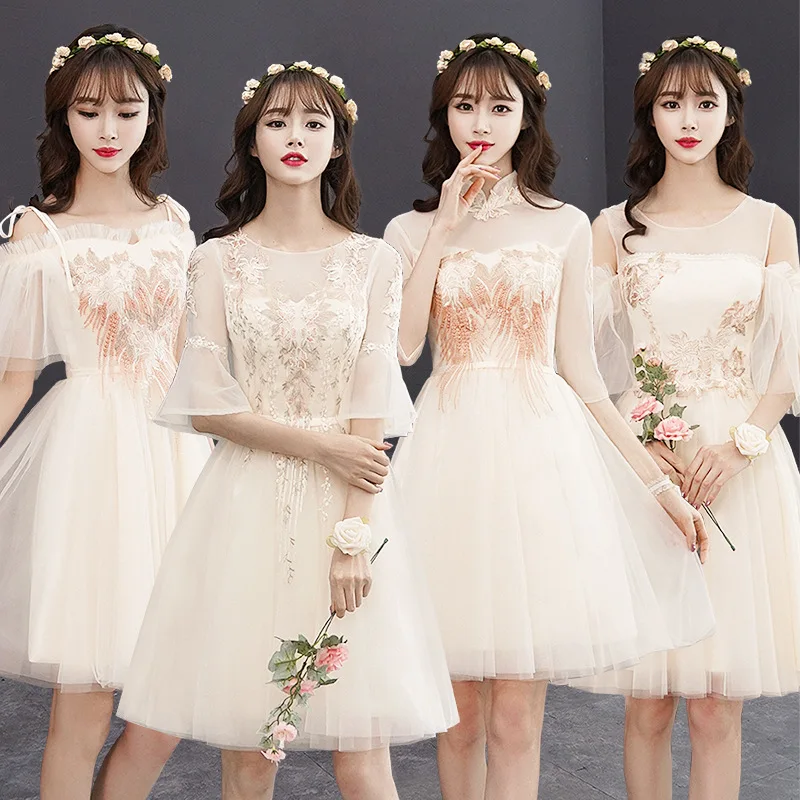2020 new bridesmaid dresses Short sister group champagne wedding Event Prom Girl dress Graduation Homecooming Dresses 2020 new bridesmaid dresses Short sister group champagne wedding Event Prom Girl dress Graduation Homecooming Dresses
