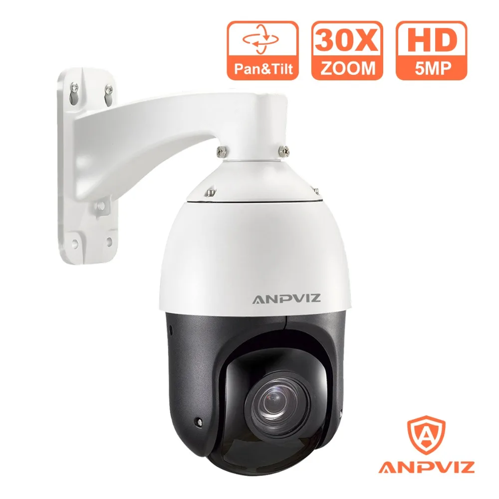 Anpviz 1080 P PTZ купольная ip камера наружная Водонепроницаемая 5MP 4 7 94 мм Mortorized Zoom speed