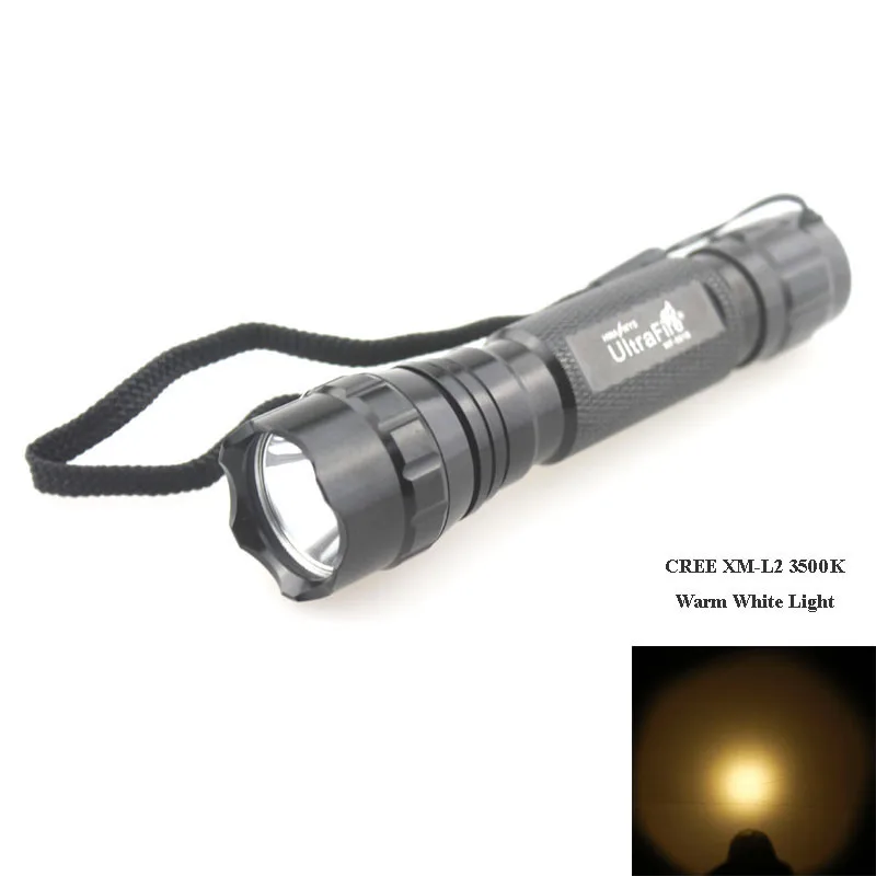 

U-F 501B 1xCREE XM-L2 3500K Warm White Light SMO OP LED Flashlight (1 x 18650)