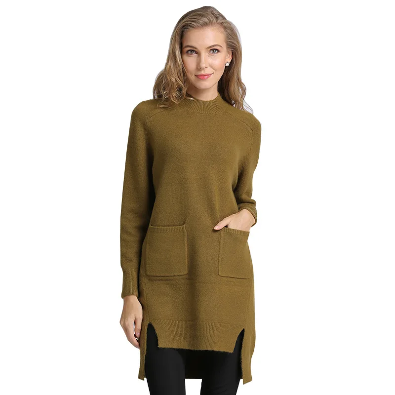 Women Leggings Long Dress Autumn Winter Knitting Pullovers