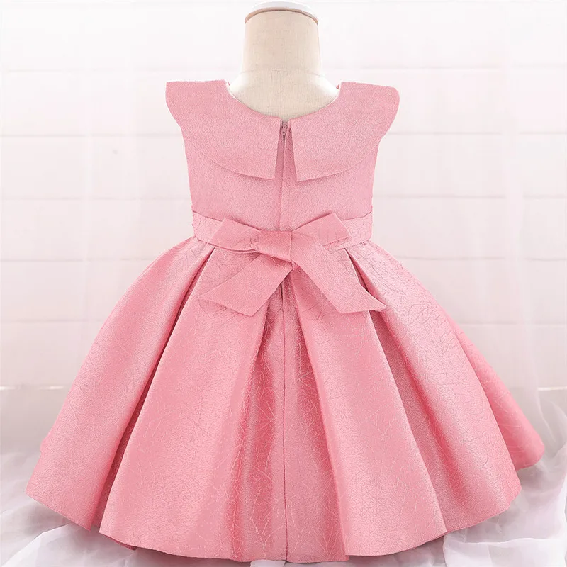 Платья для маленьких девочек, платье принцессы для первого дня рождения с бисером и цветами для девочек, платье для крещения, vestido infantil