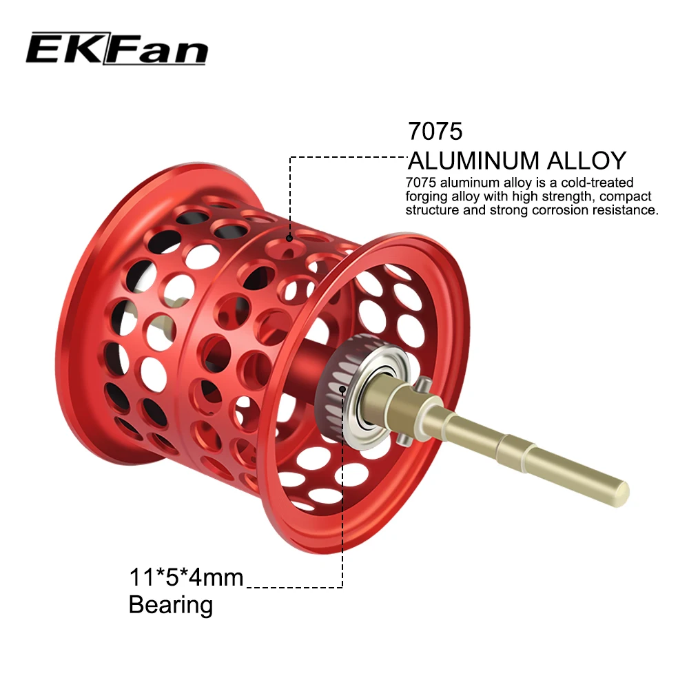 EKfan Рыболовная катушка линия прокатки чашки 7075 Алюминиевый сплав Baitcast Катушка чашка для BMAX3/PMAX3/SMAX3/оранжевый MAX3/0RRA2/DEClDER7
