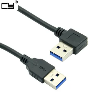 

90 Degree Right Angled USB 3.0 A Type Male to Straight A Type Male Data Cable 40cm