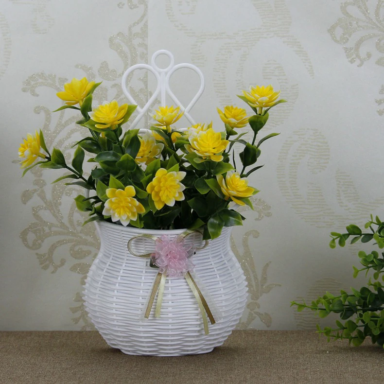 

High Quality White Hang on wall Plastic Flower Vase Home DecorationDesigned Vase Brand New