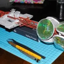 Долина сделал большой иммигрант космический корабль с пленкой 3D бумажная модель DIY