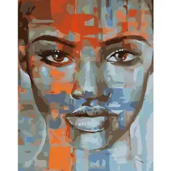 Картина по номерам DIY дропшиппинг 40x50 50x65 см оранжевое лицо фигурка холст свадебное украшение художественная картина подарок