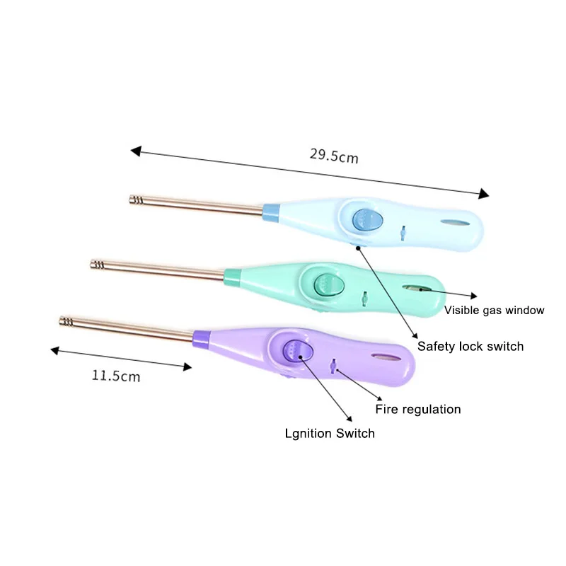 Удобная длинная кухонная зажигалка, натуральная газовая сигарета, Свеча Bonfire Зажигалка для барбекю, случайный цвет FBE3