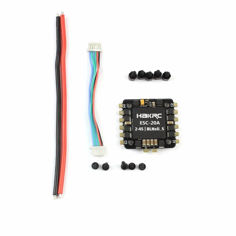 HAKRC 15A/20A Blheli_S BB2 2 4S Dshot 4 в 1 ESC контроллер скорости для 130 180 210 250 DIY FPV гоночный Дрон