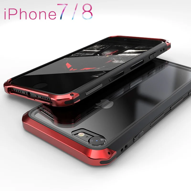 Роскошный телефон случаях чехол для iphone 8 из металла Жесткий ТПУ оправа
