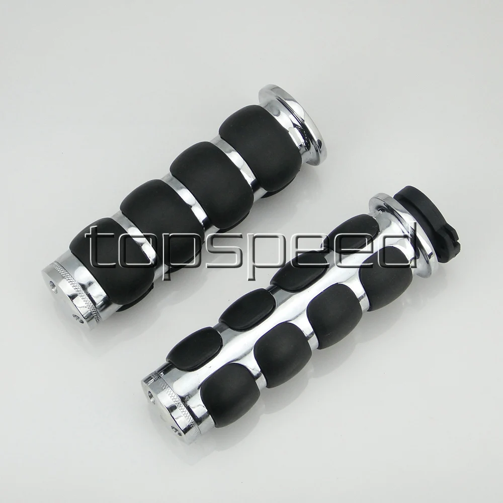 

Chrome 1 inch Motorcycle Handlebar Handle Grips For Harley Dyna Softail Electra Street Road Glide Road King Fat Boy Bad Boy