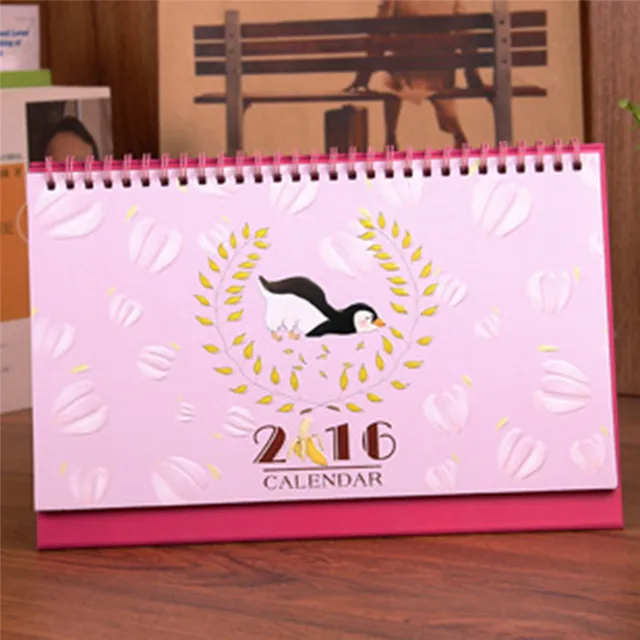 Big Cute Desk Calendar Cartoon Pocket Scheduler Agenda Monthly Planner 