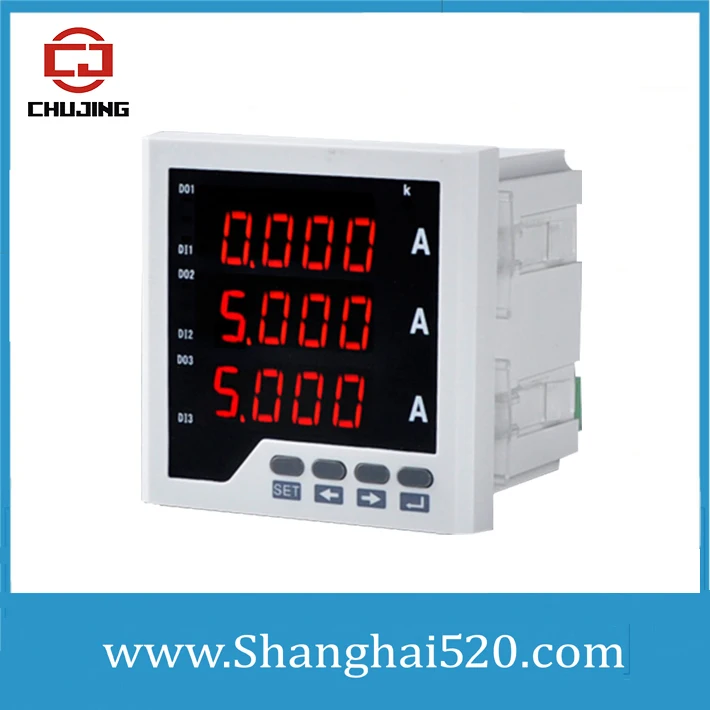 

3 phase AC ampere meter digital display 3 lines ac current meter current instrument ampere detector in stocks