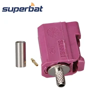 Superbat Fakra код H фиолетовый обжимной разъем Женский ключ радиочастотный коаксиальный разъем для gps телматика спутниковая антенна адаптер