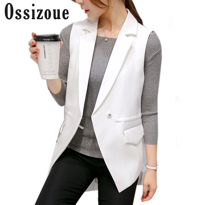 New stylish spring/summer blazer vest coat women Turn down collar shor