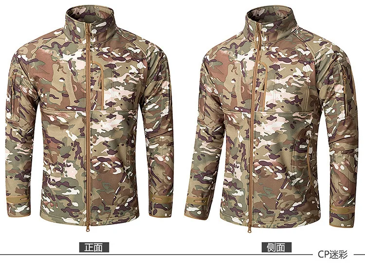 Hunting Climbing Trainning Male Coat Tactical Men Camouflage Windbreaker Softshell Shark Skin Outdoor Waterproof Trekking Jacket