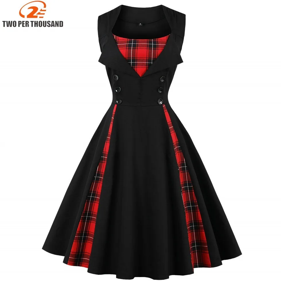 

S -4xl Women Robe Pin Up Dress Retro Vintage 50 S 60 S Rockabilly Plaid Swings Summer Women's Clothes Elegant Tunic Vestidos