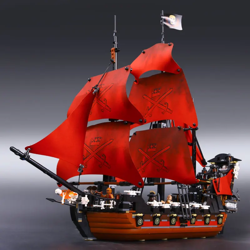 

New 16009 1151pcs Queen Anne's revenge Building Blocks Set Bricks LegoINGlys 4195 for Children DIY birthday gift