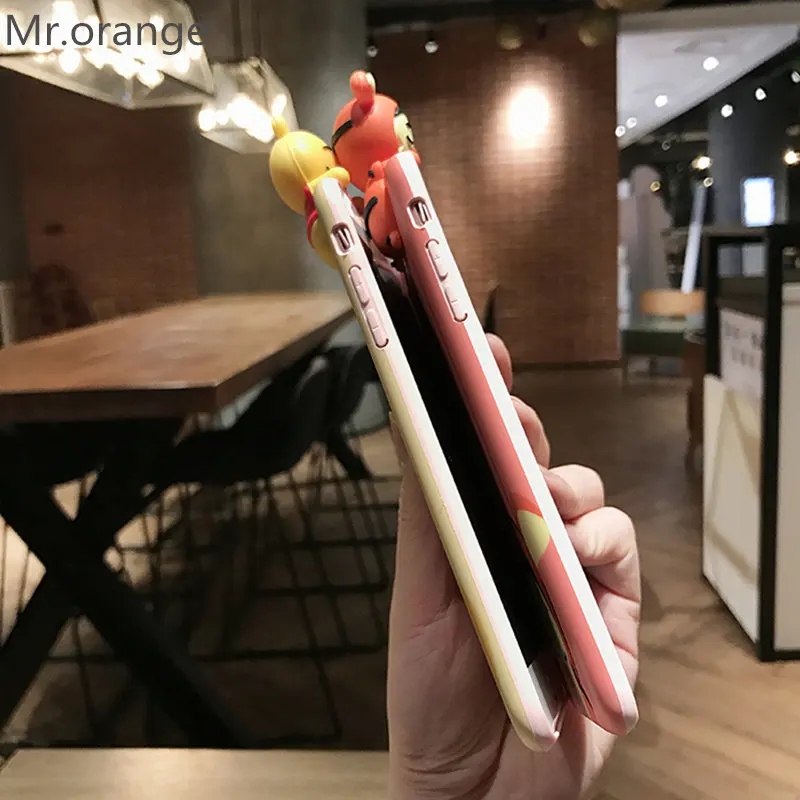 Mr. orange classic Cartoon Silicone Winnie Pooh Tigger Fundas Para Coque iphone X s 6 s 7/8 plus Soft Cover Capa Para Capinhas