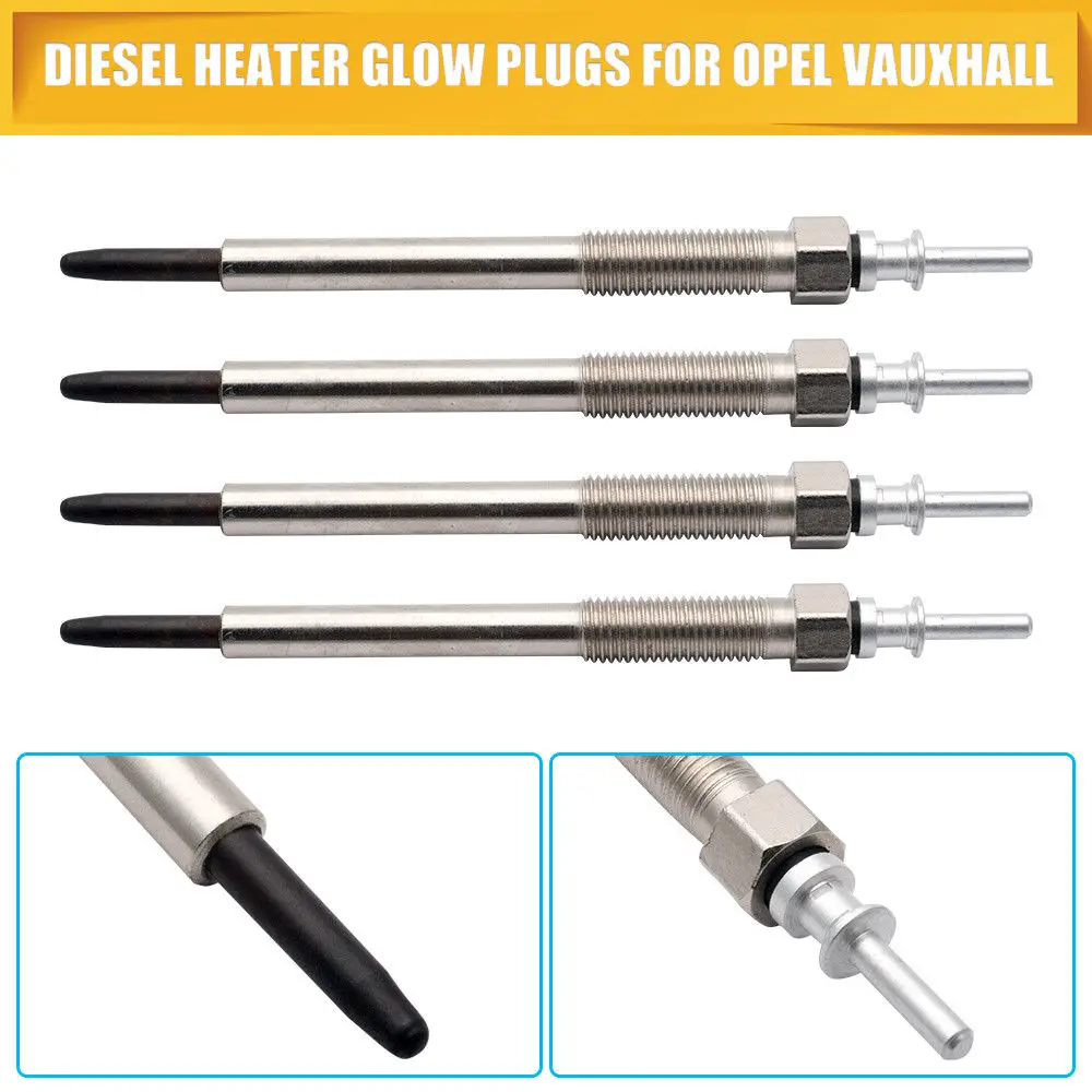 

4X Dilsel Heater Glow Plugs Fit OPEL/VAUXHALL ASTRA G H J 1214035 - 11 VOLT